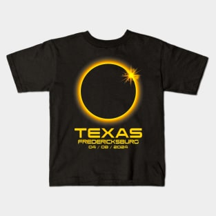 Fredericksburg Texas Tx Total Solar Eclipse 2024 Kids T-Shirt